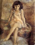 Jules Pascin Be seated lass oil on canvas